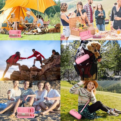co2CREA Hard Travel Case for JBL Flip 7/6/5/4 Speaker, Pink - color: Pink Case