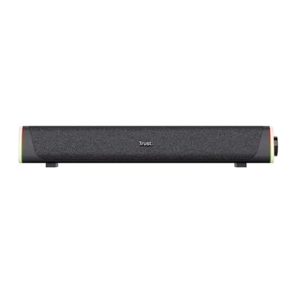 Trust Liro Soundbar PC Speaker, 12 W, Stereo Computer Boxes, Black | RGB LED Lighting, Jack 3.5 mm AUX, USB Operation Sound Bar for PC Laptop Desktop Tablet Smartphone TV - style: soundbar