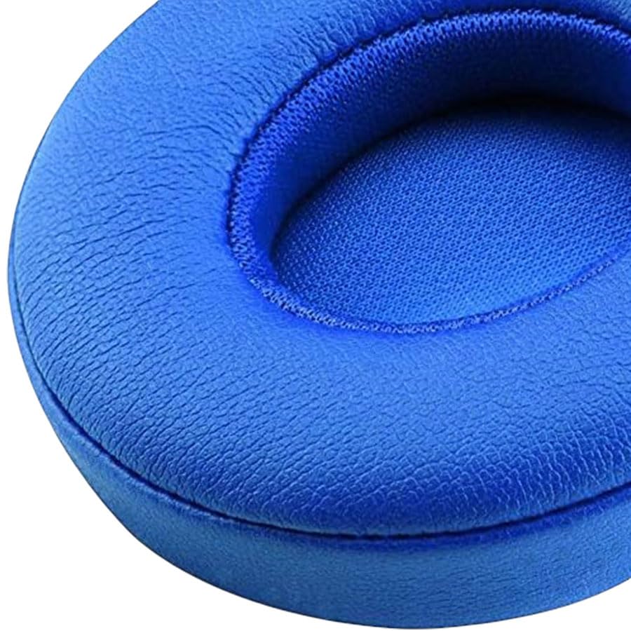 Replacement Ear Pads for Solo 3 Headphones Over-Ear Headphones, Earpads with Soft Protein Leather, Noise Isolation Memory Foam（solo3-Blue） - color: solo3-Blue