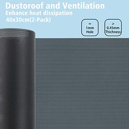 Cut-to-Fit Magnetic PC Dust Filter Mesh, 400x300mm PVC DIY Cover, 4 Pack | 1.0mm hole, Customizable dustproof cooling guard for gaming PC chassis, power supplies, electronics, home air vents.