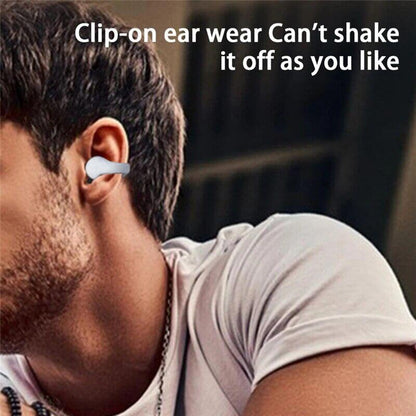 Wireless Earbuds,Wireless Ear Clip Bone Conduction Headphones,Open Sport Bone Earbuds,Bluetooth 5.3 Bone Conduction Head,Running Workout Painless Wearing Earring Earphone,for iOS Android Samsung