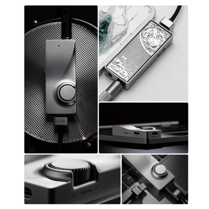 Moondrop MOONRIVER 3 Headphone Amplifier 32Bit/384kHz PCM Decoding with Detachable Type-C Cable 3.5mm+4.4mm Output Connectors