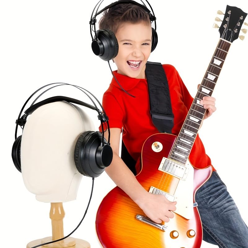 Headband Adjustable Studio Wired Monitor Headphones Over Ear Stereo Music Earphones Foldable DJ Ratable Headsets for Piano/Drum/Computer/Electronic Keyboard etc Music Electronic Equipment