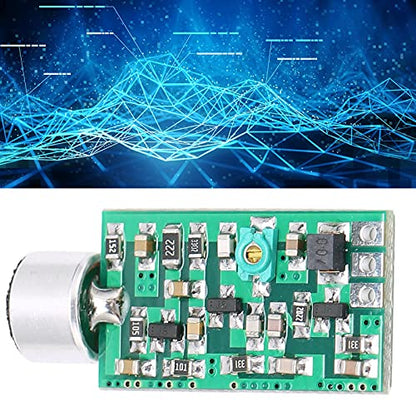 FM Transmitter Wireless Microphone Module, Mini Audio Transmitter for Car Bluetooth Receiver, Wireless Audio Emission Core Board 0.7-9V Compatible with Smartphone