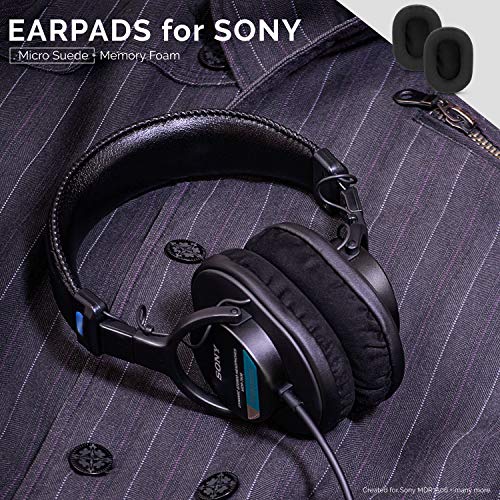 Brainwavz Replacement Micro Suede Earpads for SONY MDR 7506, V6, CD900ST, Memory Foam Ear Pad & Suitable for Other On Ear Headphones, Micro Suede Black - color: Micro Suede Black
