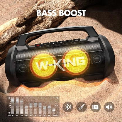 W-KING Portable Bluetooth Speaker with Wireless Microphone, Loud Karaoke - style: D10MIC
