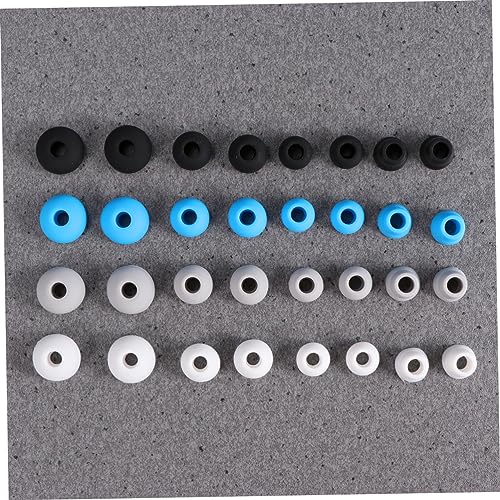HANABASS 32pcs Silicone Earbud Caps for and Power Comfortable Easy to Install Earphone Covers Black White Grey and Replacement for Clean and Headphones