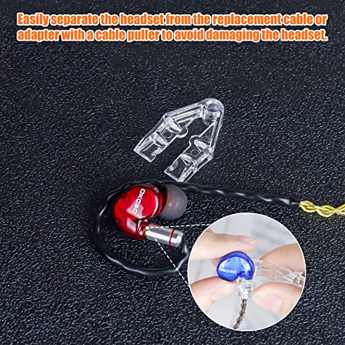 okcsc MMCX Cable Removal Tool IEM Earbuds Tool Help to Separate MMCX Connectors with Cable MMCX Assist Wire Pulling Tool Remover Earbuds Accessories Clamp A Pair of Transparent - color: White