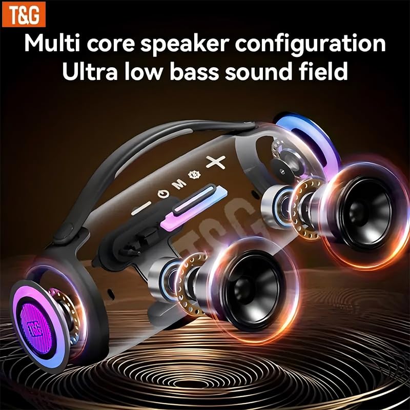 T&G TG Bluetooth Ourdoor Speaker with Bass, 60W Loud Boombox - color: CAMOUFLAGE