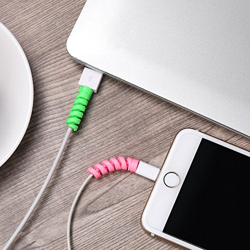 Jetec Charger Cable Protector, Spiral USB Wire Protector - color: Colorful