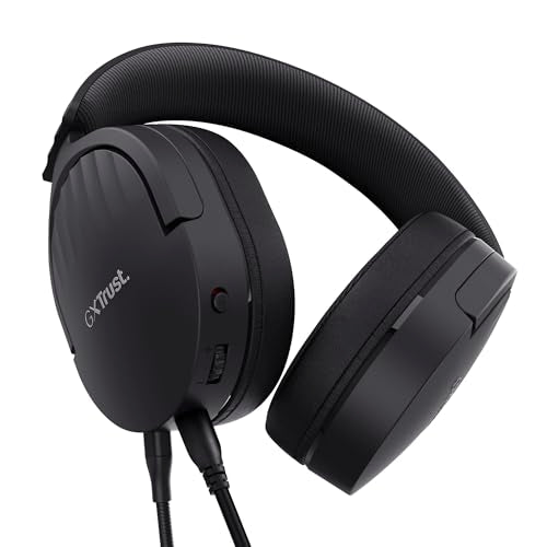 Trust Gaming GXT 489 Fayzo Gaming Headset for PC, PS5, PS4, Xbox Series X|S, Switch, Mobile, 3.5 mm Jack, 85% Recycled Plastics, Over-Ear Wired Headphones with Noise Cancelling Microphone - Black - color: Black, style: 3.5mm