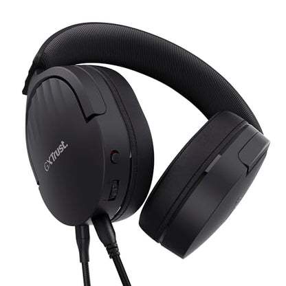 Trust Gaming GXT 489 Fayzo Gaming Headset for PC, PS5, PS4, Xbox Series X|S, Switch, Mobile, 3.5 mm Jack, 85% Recycled Plastics, Over-Ear Wired Headphones with Noise Cancelling Microphone - Black - color: Black, style: 3.5mm
