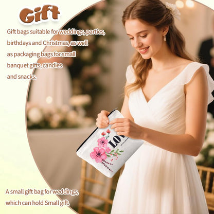 Engagement Wedding Party Makeup Bags Celebrate Bridal Shower Toiletry Bag Friends Bridesmaid Gifts from Bride Marriage Favor Bags Pouch Newlywed Supplies Greeting Bag for Wedding Guest Souvenir Gifts - color: Wedding Favor Makeup Bags