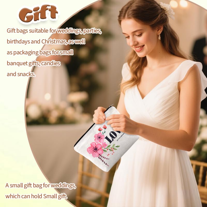 Engagement Wedding Party Makeup Bags Celebrate Bridal Shower Toiletry Bag Friends Bridesmaid Gifts from Bride Marriage Favor Bags Pouch Newlywed Supplies Greeting Bag for Wedding Guest Souvenir Gifts - color: Wedding Favor Makeup Bags