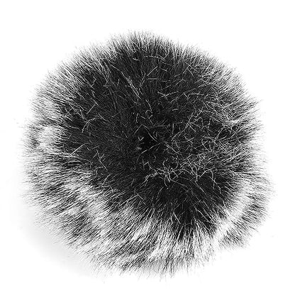 Dioche Outdoor Microphone Windscreen Muff, Microphone Windscreen Black Microphone Furry Cover Windscreen Windshield Muff Fur Furry Windscreen Muff for Wm6/WM8/M1