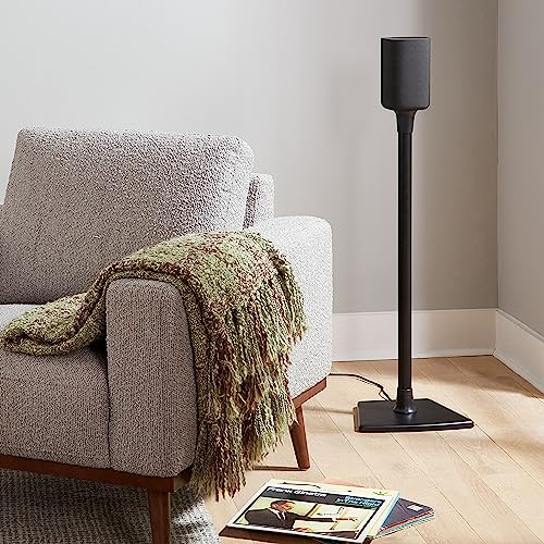 SANUS Speaker Stands for Roku Wireless - Fixed Height Speaker Stands Pair Designed Exclusively for Roku Soundbar & Sound System - Includes Carpet Spikes & Rubber Pads
