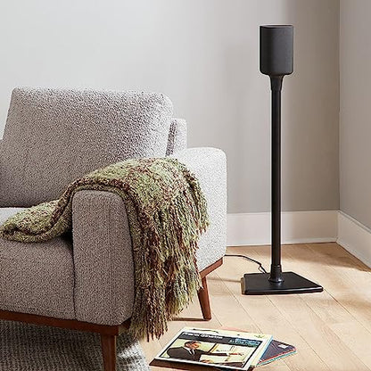 SANUS Speaker Stands for Roku Wireless - Fixed Height Speaker Stands Pair Designed Exclusively for Roku Soundbar & Sound System - Includes Carpet Spikes & Rubber Pads