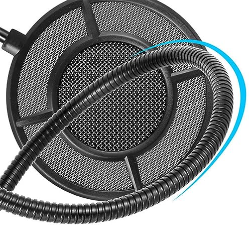 PS-1 Microphone Pop Filter Dual Layer Metal Grill Filter Shidle Anti-Spray Net for Studio Live Broadcast On-line Chat