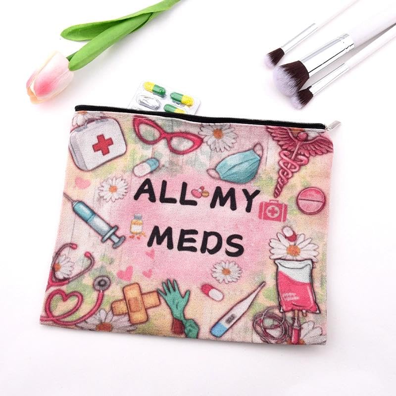 Small Nurse Medical Supply Pouch Bag Emergency Medicine Physician Bag Gifts Pharmacist Doctor Graduates Accessories Family Patient Medication Organizer Nursing School Makeup Bags Survival Med Pouch - color: Small Nurse Medical Supply Pouch Bag