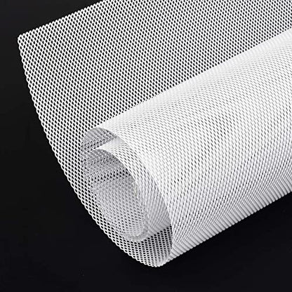 AggAuto Universal 40"x13" Car Grill Mesh 3x6mm Rhombic Hole White | Aluminum Alloy Automotive Grille Insert Bumper, One of the Most Multifunctional Shape Grids 100x33cm - size: 3x6mm Rhombus - White