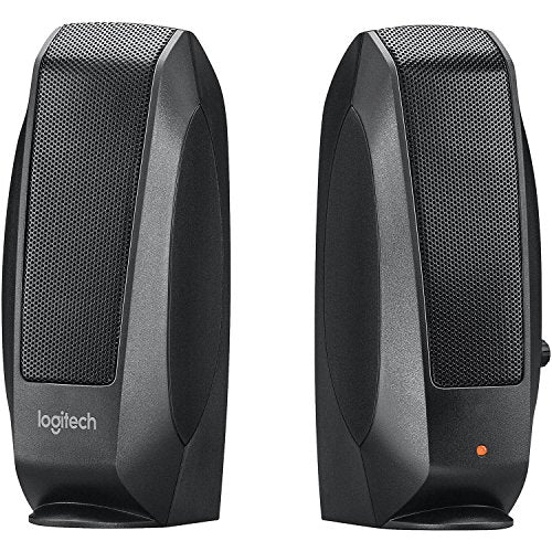 Logitech S-120 2-Piece 2 Channel Multimedia Speaker System w/Headphone Jack (Black)