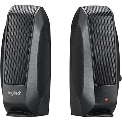 Logitech S-120 2-Piece 2 Channel Multimedia Speaker System w/Headphone Jack (Black)