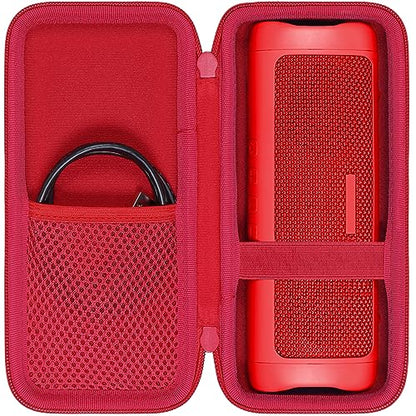 co2CREA Hard Case for BolaButty X-GO C27C Bluetooth Speaker Speaker,Red | Travel Protective Storage Bag with Mesh Pocket & Handle, Shockproof EVA Shell and Soft Lining - color: Red