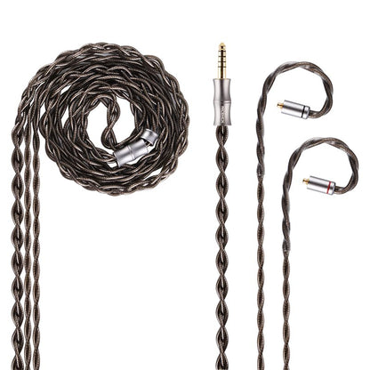 NICEHCK DuskSky IEM Cable, 6N Pure Silver in Ear Monitor Cables, 7N SPC Upgrade Cords, Conductive Fiber Earbuds Cord for Audiophile Musician Singer (4.4mm with MMCX) - size: 4.4mm With MMCX