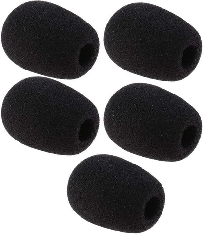 5 Pcs Black Replacement Microphone Sponge Wind Shield Windscreen Foam Cover for Microphone Windscreen for Shure CVG18-B/C Gooseneck Condenser Accessories