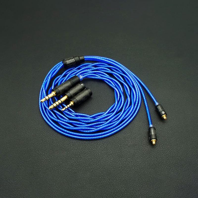 ISN Audio C2 2 Shares 72 Cores 6N+ OCC HiFi Audiophile Earphone Replacement Cable IEM Upgrade Cable with 3-in-1 Detachable Gold-Plated Plugs (MMCX) - size: MMCX
