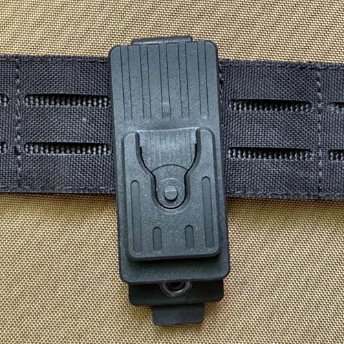 Tactical Mic Clip, 360 Degrees Rotating Quick Release Two-Way Radio Microphone Clip for Duty Belt
