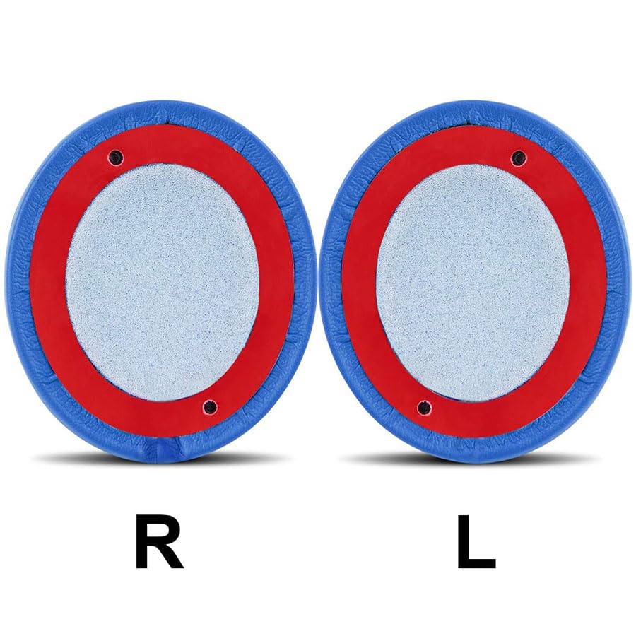 Replacement Ear Pads for Solo 3 Headphones Over-Ear Headphones, Earpads with Soft Protein Leather, Noise Isolation Memory Foam（solo3-Blue） - color: solo3-Blue