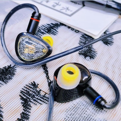 TANGZU Wan'er S.G II in Ear Monitor, Gaming IEM Earphones, HiFi Wired Earphones with 10mm Single Dynamic Driver PET Diaphragm, 0.78mm 2-Pin Tangle-Free Detachable Cable (Black, 3.5mm) - color: Black, size: 3.5mm Jack without Mic