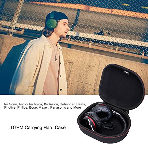 Case for Audio-Technica ATH-M20x/Raycon/JBL/Sony/Anker Headphone Black | Carrying Travel Headphone Case Hard Shell for Over Ear Headphone - color: Black