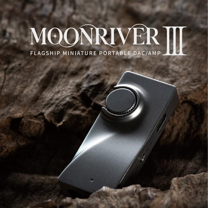 Moondrop MOONRIVER 3 Headphone Amplifier 32Bit/384kHz PCM Decoding with Detachable Type-C Cable 3.5mm+4.4mm Output Connectors