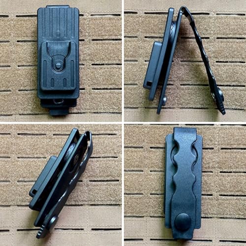 Tactical Mic Clip, 360 Degrees Rotating Quick Release Two-Way Radio Microphone Clip for Duty Belt
