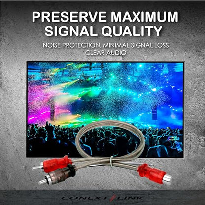 Audio RCA Interconnect Cable Patch Cord 1.5FT 2 Male to 1 Female OFC Spiral Braid for Audio Stereo Speaker(Y-2M1F) （13020） - size: Y-2M1F