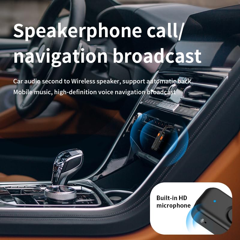 2-in-1 Bluetooth Wireless Audio Transmitter,3.5mm Audio Jack Adapter,Wireless Bluetooth 5.4 Transmitter and Receiver,Suitable for Cars,Computers,Home theaters and Gyms.