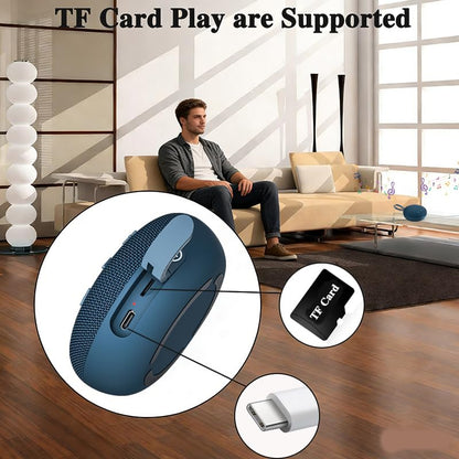 FIVERICH Magnetic Portable Bluetooth Speakers,IPX5 Shower Speaker Bluetooth Waterproof Extra Long Playtime,Support TF Card HiFi Sound Wireless Mini Speaker with BT 5.3 for Home, Beaches,Outdoor-Blue