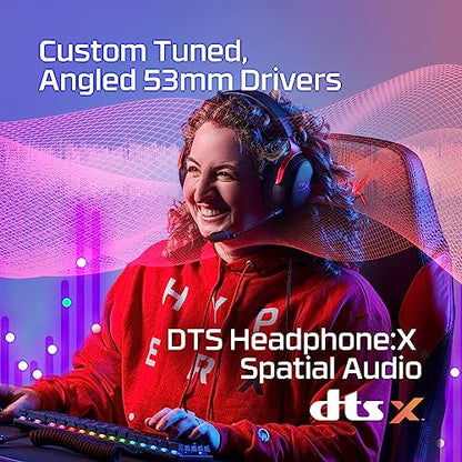 HyperX Cloud III – Wired Gaming Headset, PC, PS5, Xbox Series X|S, Angled 53mm Drivers, Spatial Audio, Memory Foam, Durable Frame, Ultra-Clear 10mm Mic, USB-C, USB-A, 3.5mm – Black/Red - color: Black/Red, size: Regular, style: Wired