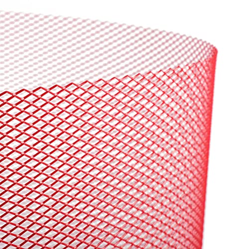 AggAuto Universal 40"x13" Car Grill Mesh 6x12mm Rhombic Hole Red | Aluminum Alloy Automotive Grille Insert Bumper, One of the Most Multifunctional Shape Grids 100x33cm - size: 6x12mm Rhombus - Red