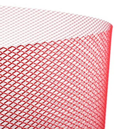 AggAuto Universal 40"x13" Car Grill Mesh 6x12mm Rhombic Hole Red | Aluminum Alloy Automotive Grille Insert Bumper, One of the Most Multifunctional Shape Grids 100x33cm - size: 6x12mm Rhombus - Red