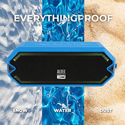 Altec Lansing - HydraJolt Wireless Bluetooth Speaker, Waterproof Portable Speakers with Built in Phone Charger and Lights, Everything Proof Outdoor, Shockproof, Snowproof, 16 Hours Playtime - color: Royal Blue, style: HydraJolt