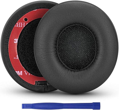 Beats Solo 3 Ear Pads Replacement, BUTIAO Soft Protein Leather Memory Foam Headphone Earpads Ear Cushions Pad for Beats by Dre Solo 3 Wireless & Solo 2 Wireless Over Ear Headsets (Black) - color: Black