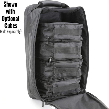 Rugged Radios Four-Headset Carrying Bag for Aviation & Racing Headsets | Fits Four Headsets or Additional Gear - Foam-Padded Interior, 3 Adjustable Dividers, Label Window & Hook-and-Loop Patch Strip
