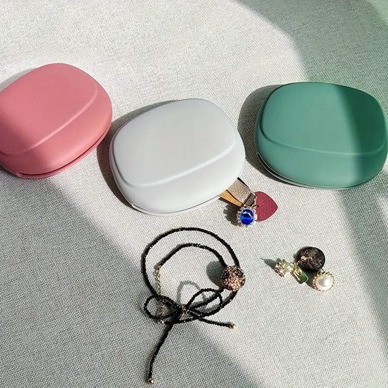 Silicone Earphone Storage Bag Data Cable Charger Storage Box, Wired Headphone Organizer(Green) - color: green