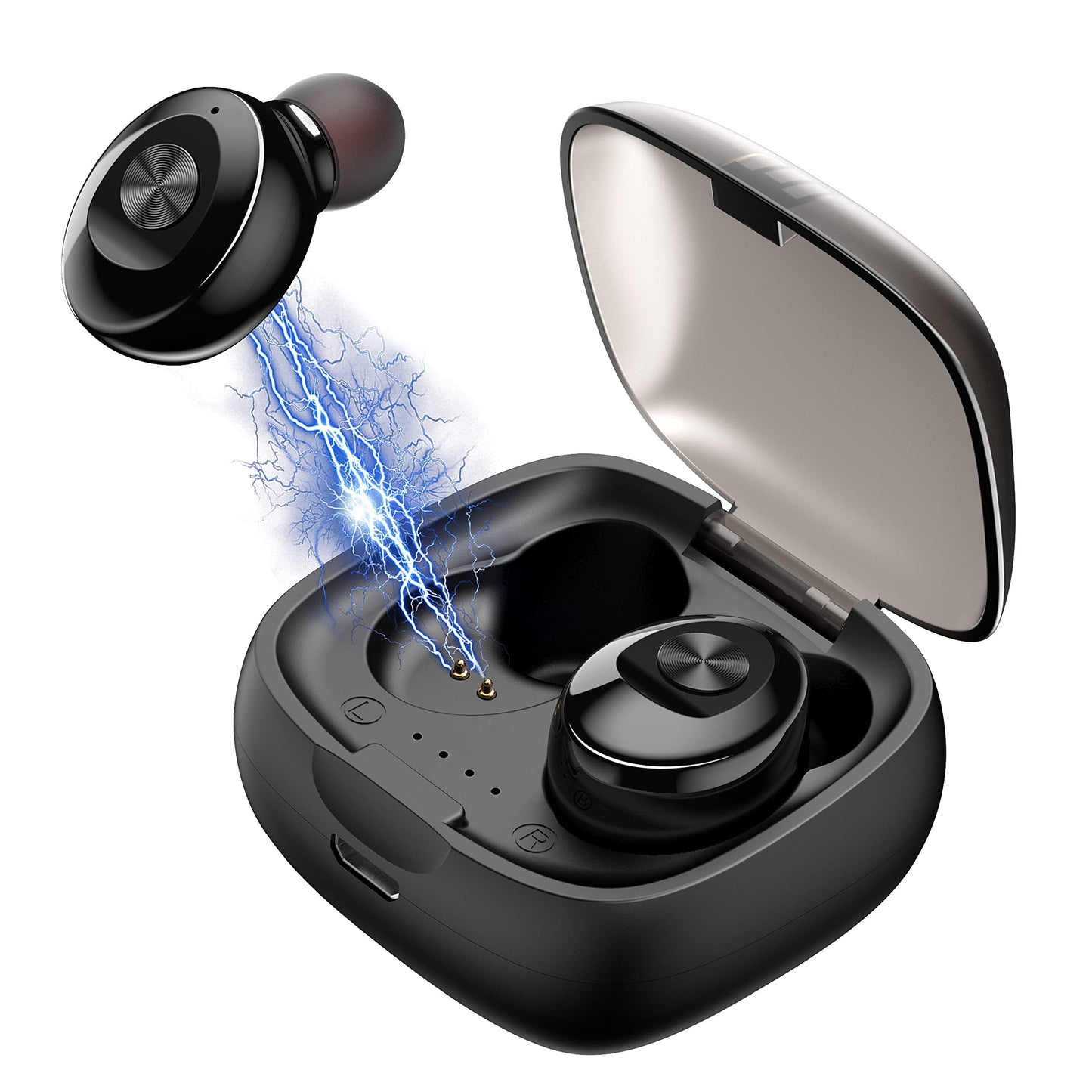 Lady house Kindpack Mini Headphones, Bluetooth 5.0 Earbuds Hi-Fi Stereo in-Ear Earphones with 350Mah Portable Charging Case