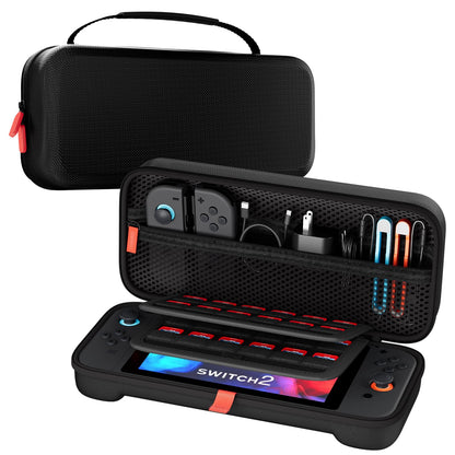 ProCase Carrying Case for Nintendo Switch 2 2025, Travel Case -Black, L - color: Black (Large Size, Fit AC Adapter)